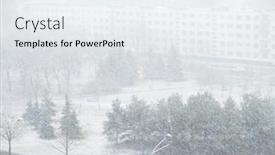  Presentation with winter - Slides consisting of snowy-winter-in-the-city background and a white colored foreground