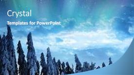  Presentation with winter forest night - Slides with snowy-winter-landscape-in-night background and a teal colored foreground