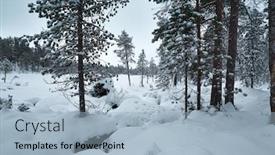  Presentation with finland - Beautiful slide set featuring snowy-winter-landscape-in-northern backdrop and a light blue colored foreground