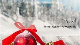  Presentation with free christmas - Colorful PPT layouts enhanced with snowy winter landscape with red backdrop and a light gray colored foreground