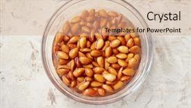  Presentation with almond milk - Beautiful theme featuring soaking almonds in water almonds backdrop and a coral colored foreground