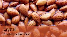  Presentation with almond milk - Colorful slide deck enhanced with soaking almonds in water almonds backdrop and a red colored foreground