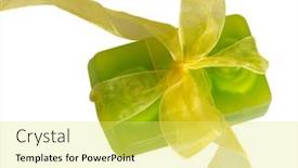  Presentation with soap - Audience pleasing slides consisting of soap-as-a-gift backdrop and a yellow colored foreground