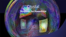  Presentation with bubble - Slide set with soap bubble isolated on black background background and a navy blue colored foreground