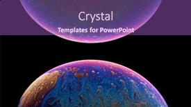  Presentation with bubble - Audience pleasing presentation design consisting of soap-bubble-isolated-on-black backdrop and a violet colored foreground