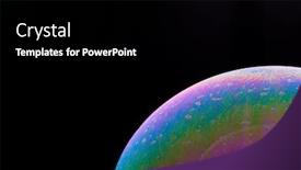  Presentation with bubble - PPT theme featuring soap-bubble-isolated-on-black background and a black colored foreground