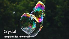  Presentation with green abstract - Cool new slides with soap bubbles abstract shape green backdrop and a dark gray colored foreground