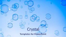  Presentation with abstract close up soap bubble - PPT layouts featuring soap bubbles blue abstract background background and a sky blue colored foreground