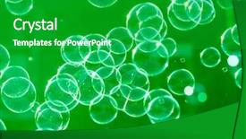  Presentation with soap - Colorful slide deck enhanced with soap bubbles green abstract background backdrop and a shamrock green colored foreground