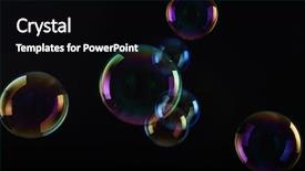  Presentation with soap - Beautiful slides featuring soap bubbles on black background backdrop and a black colored foreground