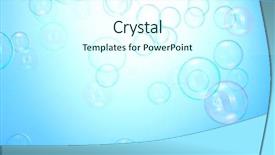  Presentation with soap sparkling air bubbles - Cool new PPT theme with soap bubbles on blue background backdrop and a cool aqua colored foreground