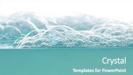  Presentation with soap - Beautiful PPT theme featuring soap froth backdrop and a teal colored foreground