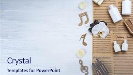  Presentation with music sheets - PPT layouts enhanced with soap notes - composition of music sheets background and a  colored foreground