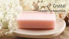  Presentation with soap - PPT layouts consisting of scrub rub - soap on a dish background and a lemonade colored foreground