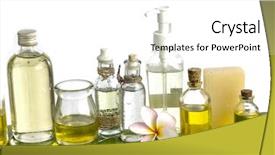  Presentation with soap - Presentation theme consisting of soap on wet banana background and a  colored foreground