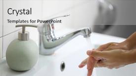  Presentation with under water - Audience pleasing slide set consisting of soap under running water backdrop and a white colored foreground