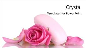  Presentation with soap - Colorful PPT theme enhanced with soap with roses on white backdrop and a white colored foreground