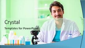  Presentation with soap - Colorful presentation design enhanced with testing soap in the lab backdrop and a  colored foreground