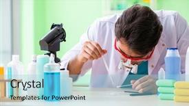  Presentation with soap - PPT layouts featuring testing soap in the lab background and a  colored foreground