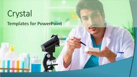  Presentation with soap - Audience pleasing presentation theme consisting of testing soap in the lab backdrop and a  colored foreground