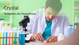  Presentation with mechanical testing - Colorful theme enhanced with testing soap in the lab backdrop and a mint green colored foreground