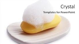  Presentation with foam - Colorful presentation theme enhanced with soapy - soap with foam isolated backdrop and a white colored foreground