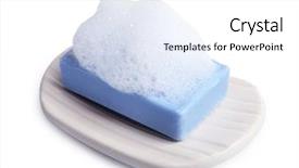  Presentation with foam - Theme having soapy - soap with foam isolated background and a white colored foreground