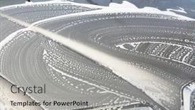  Presentation with swirls - Amazing slide deck having soapy-automobile-hood-with-sud backdrop and a light gray colored foreground