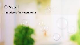  Presentation with soap - Presentation having soapy water - soap bubbles abstract background background and a lemonade colored foreground