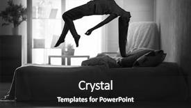  Presentation with soaring - PPT theme having soaring background - sleep paralysis concept young woman background and a dark gray colored foreground