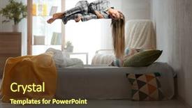  Presentation with soaring - Slide set enhanced with soaring background - sleep paralysis concept young woman background and a tawny brown colored foreground