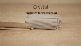  Presentation with noodles - Amazing PPT theme having soba-buckwheat-noodles-raw-buckwheat backdrop and a coral colored foreground