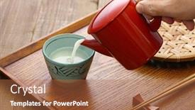  Presentation with drinking water - Audience pleasing presentation theme consisting of sobayu-is-the-hot-water backdrop and a coral colored foreground