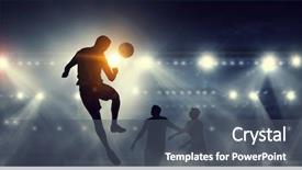 Presentation with game - Cool new slide set with soccer - it is game time backdrop and a dark gray colored foreground