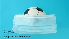  Presentation with medical concept - Slide set featuring soccer-ball-in-a-medical background and a light blue colored foreground