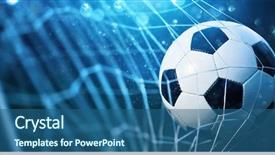  Presentation with goal - Cool new slides with soccer ball in goal backdrop and a ocean colored foreground