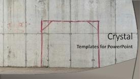  Presentation with soccer - Audience pleasing slides consisting of soccer ball in the city backdrop and a light gray colored foreground