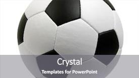  Presentation with ball bearing on a white - Amazing slides having soccer ball isolated on white backdrop and a gray colored foreground