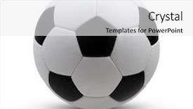 Presentation with ball bearing on a white - Presentation theme consisting of soccer ball isolated on white background and a white colored foreground