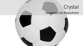  Presentation with ball bearing on a white - PPT theme featuring soccer ball isolated on white background and a  colored foreground