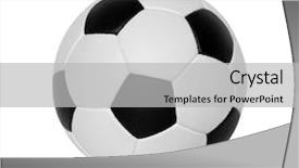  Presentation with ball bearing on a white - PPT theme enhanced with soccer ball isolated on white background and a light gray colored foreground