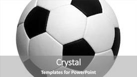  Presentation with ball bearing on a white - PPT layouts having soccer ball isolated on white background and a gray colored foreground