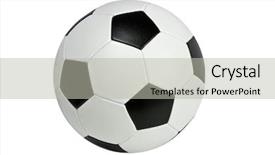  Presentation with ball bearing on a white - Amazing slides having soccer ball isolated on white backdrop and a light gray colored foreground