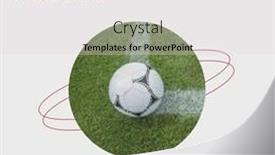  Presentation with football tournament - PPT theme enhanced with soccer-ball-on-field background and a lemonade colored foreground