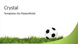  Presentation with classic - Cool new presentation theme with soccer ball on green grass backdrop and a white colored foreground