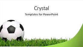  Presentation with grass - Audience pleasing PPT theme consisting of soccer ball on green grass backdrop and a white colored foreground