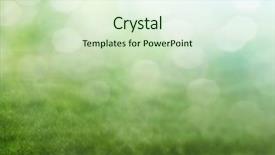  Presentation with abstract green - Presentation theme having soccer ball on green grass background and a soft green colored foreground