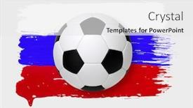  Presentation with world flag - Colorful slide deck enhanced with soccer ball with flag of russia on white background football 2018 world championship backdrop and a white colored foreground