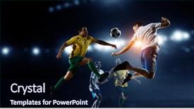  Presentation with best - Slide set featuring soccer best moments mixed media background and a wine colored foreground