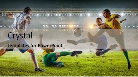  Presentation with best - Cool new presentation theme with soccer best moments mixed media backdrop and a  colored foreground